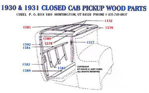 New body wood for your 30 or 31 Ford Closed Cab Pickup