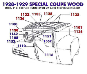 New body wood for your 28 or 29 Ford Special Coupe