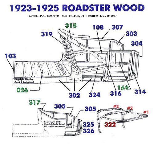 New body wood for your 23 through 25 Ford Roadster