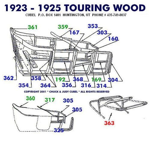 New body wood for your 23 through 25 Ford Touring