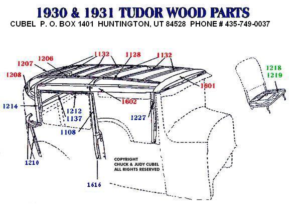 New body wood for your 30 or 31 Ford Tudor