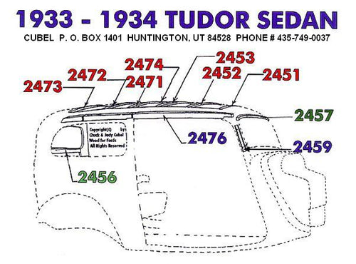 New top wood for your 33 or 34 Ford Tudor