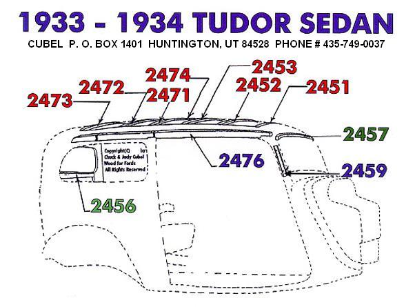 New top wood for your 33 or 34 Ford Tudor