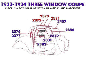 New top wood for your 33 or 34 Ford Three Window Coupe